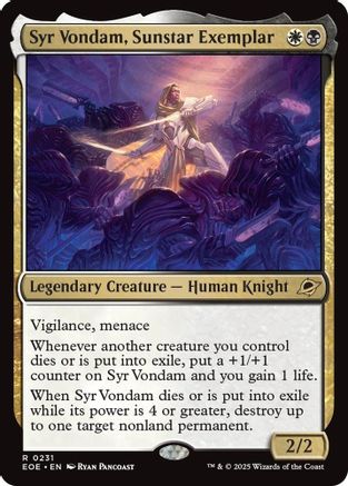 Image of Syr Vondam, Sunstar Exemplar [Edge of Eternities]