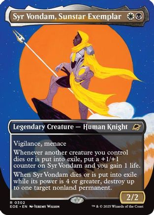 Image of Syr Vondam, Sunstar Exemplar (Borderless) [Edge of Eternities]