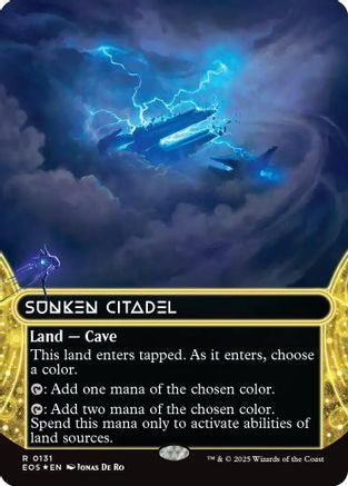 Image of Sunken Citadel (0131) (Borderless) (Galaxy Foil) [Edge of Eternities: Stellar Sights]