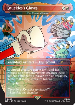 Image of Knuckles's Gloves - The Reaver Cleaver (Rainbow Foil) [Secret Lair Drop Series]
