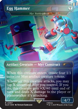 Image of Egg Hammer - Myr Battlesphere (Rainbow Foil) [Secret Lair Drop Series]