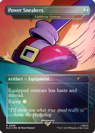 Image of Power Sneakers - Lightning Greaves (Rainbow Foil) [Secret Lair Drop Series]