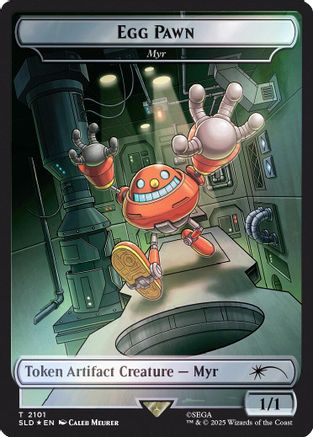 Image of Egg Pawn - Myr Token (Rainbow Foil) [Secret Lair Drop Series]