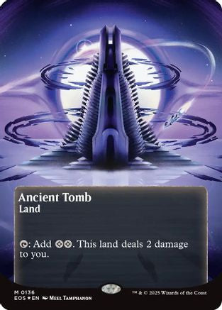 Image of Ancient Tomb (0136) (Borderless) (Galaxy Foil) [Edge of Eternities: Stellar Sights]