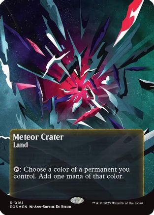 Image of Meteor Crater (0161) (Borderless) (Galaxy Foil) [Edge of Eternities: Stellar Sights]
