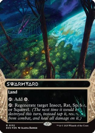 Image of Swarmyard (0132) (Borderless) (Galaxy Foil) [Edge of Eternities: Stellar Sights]