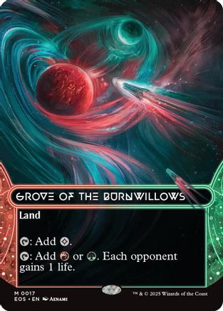 Image of Grove of the Burnwillows (0017) (Borderless) [Edge of Eternities: Stellar Sights]