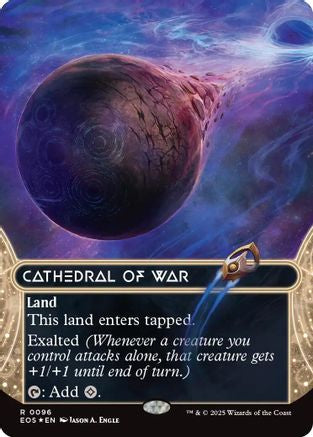 Image of Cathedral of War (0096) (Borderless) (Galaxy Foil) [Edge of Eternities: Stellar Sights]