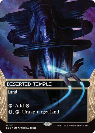 Image of Deserted Temple (0101) (Borderless) (Galaxy Foil) [Edge of Eternities: Stellar Sights]