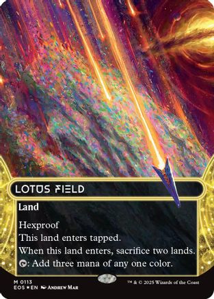 Image of Lotus Field (0113) (Borderless) (Galaxy Foil) [Edge of Eternities: Stellar Sights]
