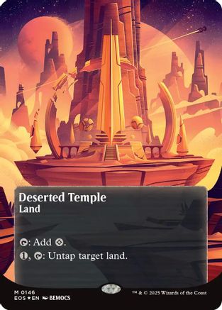 Image of Deserted Temple (0146) (Borderless) (Galaxy Foil) [Edge of Eternities: Stellar Sights]