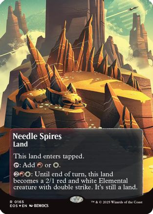 Image of Needle Spires (0165) (Borderless) (Galaxy Foil) [Edge of Eternities: Stellar Sights]