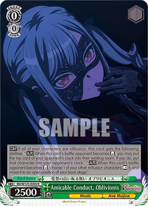 Image of Amicable Conduct, Oblivionis (BD/W125-E005 R) [MyGO!!!!! x Ave Mujica]