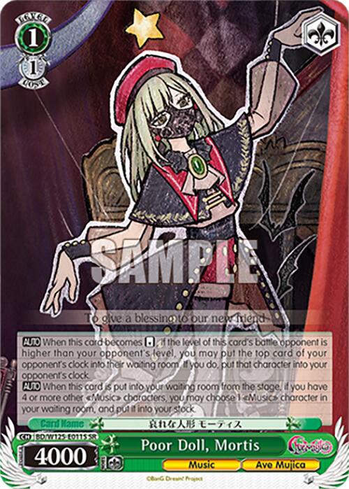 Image of Poor Doll, Mortis (BD/W125-E011S SR) [MyGO!!!!! x Ave Mujica]