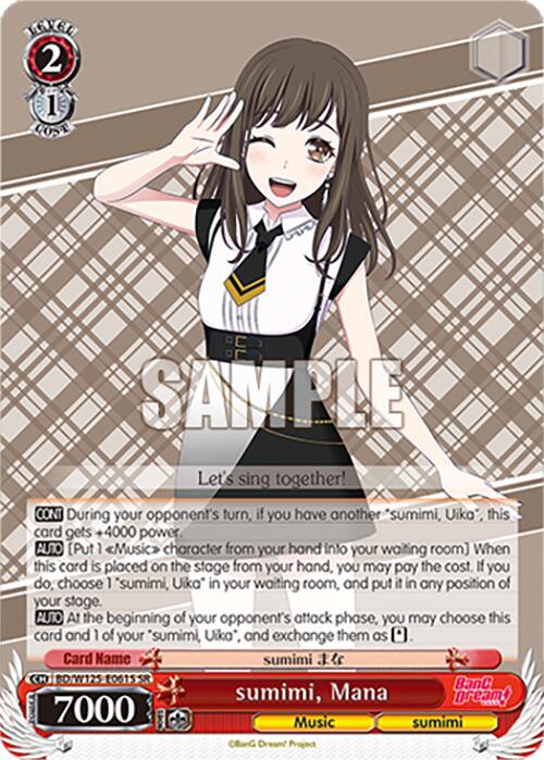 Image of sumimi, Mana (BD/W125-E061S SR) [MyGO!!!!! x Ave Mujica]