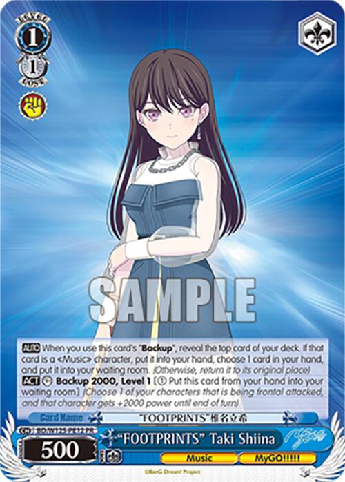 Image of FOOTPRINTS Taki Shiina (PR) (BD/W125-PE12) [MyGO!!!!! x Ave Mujica]
