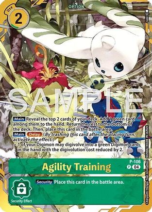Image of Agility Training [P-106] (Premium Card Collection -Digimon Training Set-) [Digimon Demo Deck Exclusive Cards]