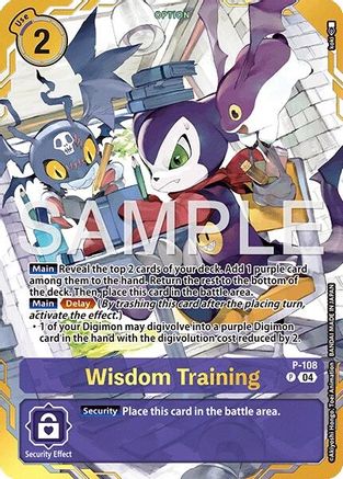 Image of Wisdom Training [P-108] (Premium Card Collection -Digimon Training Set-) [Digimon Demo Deck Exclusive Cards]