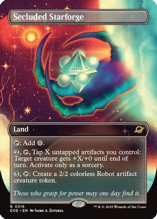 Image of Secluded Starforge (Borderless) [Edge of Eternities]