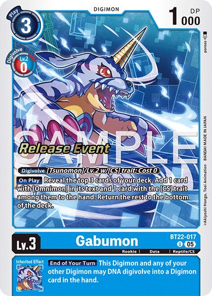 Image of Gabumon [BT22-017] [Cyber Eden Release Event Cards]