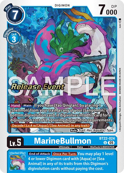 Image of MarineBullmon [BT22-024] [Cyber Eden Release Event Cards]