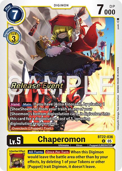 Image of Chaperomon [BT22-036] [Cyber Eden Release Event Cards]