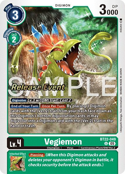 Image of Vegiemon [BT22-049] [Cyber Eden Release Event Cards]