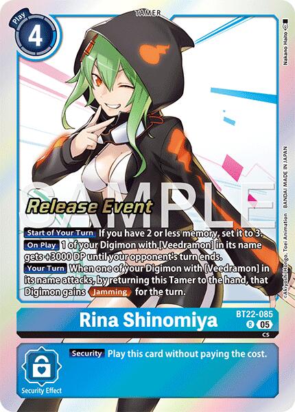 Image of Rina Shinomiya [BT22-085] [Cyber Eden Release Event Cards]