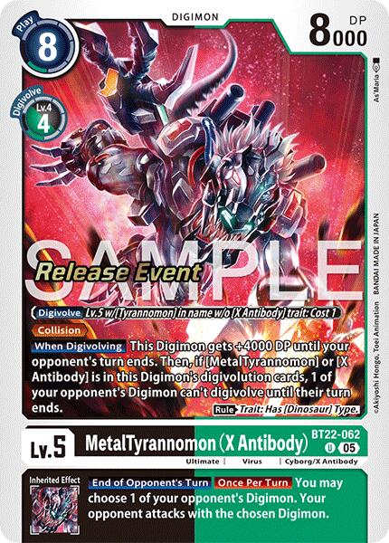 Image of MetalTyrannomon [BT22-062] (X Antibody) [Cyber Eden Release Event Cards]