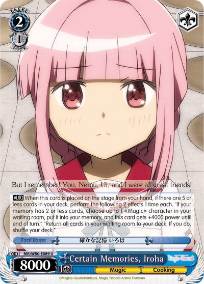 Image of Certain Memories, Iroha (MR/W80-E089 U) [Magia Record: Puella Magi Madoka Magica [Side Story] (Anime)]