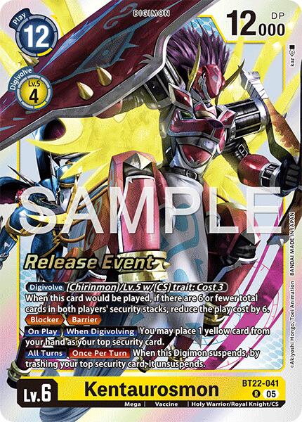 Image of Kentaurosmon [BT22-041] [Cyber Eden Release Event Cards]
