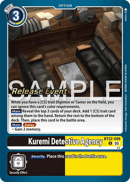Image of Kuremi Detective Agency [BT22-099] [Cyber Eden Release Event Cards]