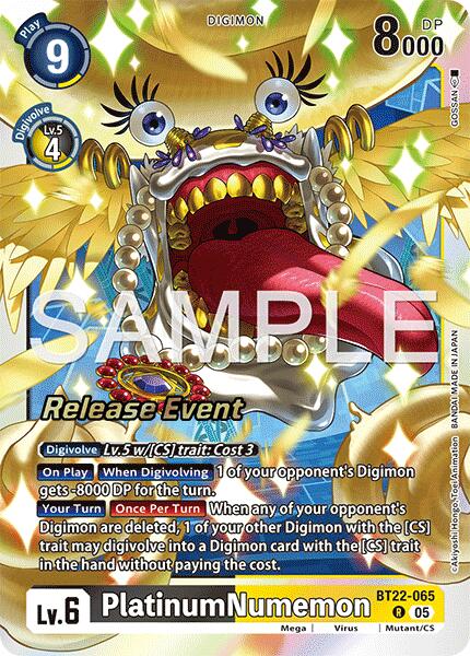 Image of PlatinumNumemon [BT22-065] [Cyber Eden Release Event Cards]