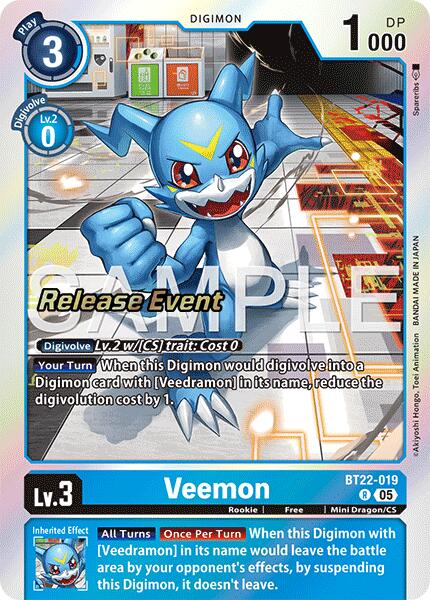 Image of Veemon [BT22-019] [Cyber Eden Release Event Cards]