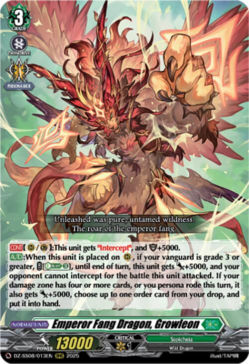 Image of Emperor Fang Dragon, Growleon (RRR) (DZ-SS08/013EN) [Festival Booster 2025]