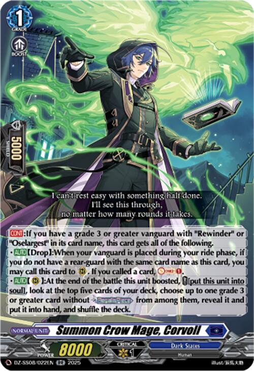 Image of Summon Crow Mage, Corvoll (DZ-SS08/022EN) [Festival Booster 2025]