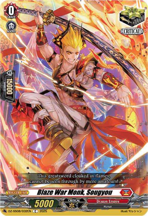 Image of Blaze War Monk, Sougyou (DZ-SS08/032EN) [Festival Booster 2025]
