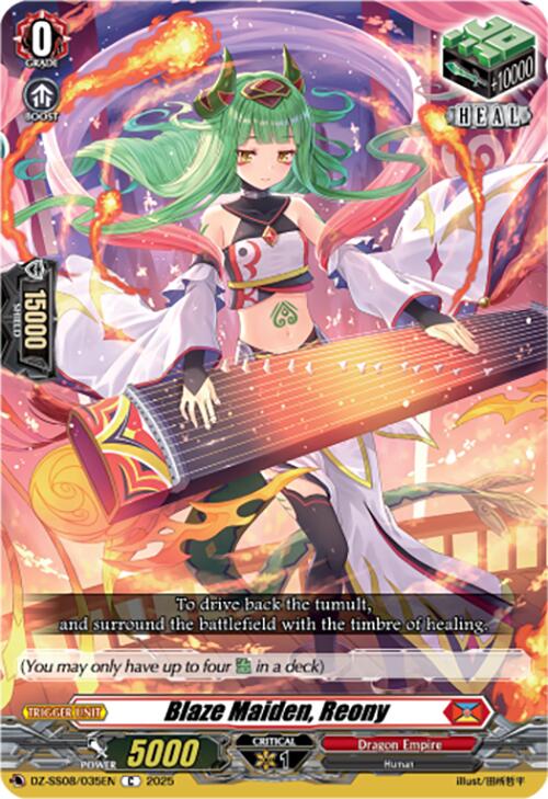 Image of Blaze Maiden, Reony (DZ-SS08/035EN) [Festival Booster 2025]