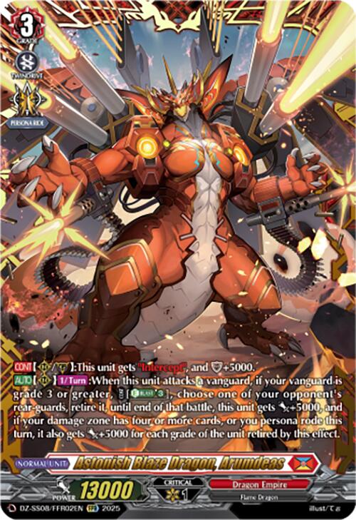Image of Astonish Blaze Dragon, Arumdeas (DZ-SS08/FFR02EN) [Festival Booster 2025]