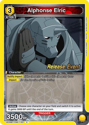 Image of Alphonse Elric (001) (UE09BT/FMA-1-001) - UE09BT FULLMETAL ALCHEMIST Release Event Cards