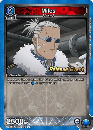 Image of Miles (UE09BT/FMA-1-062) - UE09BT FULLMETAL ALCHEMIST Release Event Cards