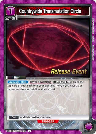 Image of Countrywide Transmutation Circle (UE09BT/FMA-1-095) - UE09BT FULLMETAL ALCHEMIST Release Event Cards