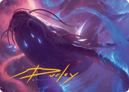 Image of Starbreach Whale Art Card (Gold-Stamped Signature) [Edge of Eternities Art Series]