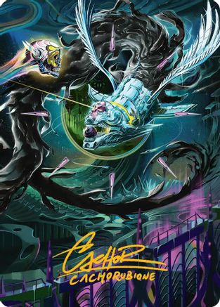 Image of Quantum Riddler Art Card (Gold-Stamped Signature) [Edge of Eternities Art Series]