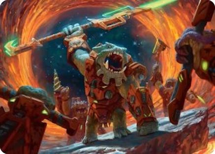 Image of Frontline War-Rager Art Card [Edge of Eternities Art Series]