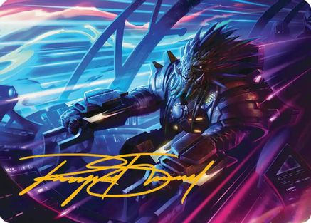 Image of Tannuk, Steadfast Second Art Card (Gold-Stamped Signature) [Edge of Eternities Art Series]