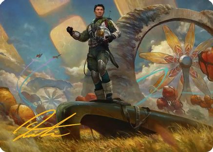 Image of Galactic Wayfarer Art Card (Gold-Stamped Signature) [Edge of Eternities Art Series]