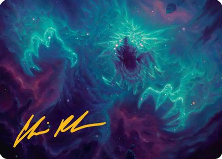Image of Cosmogoyf Art Card (Gold-Stamped Signature) [Edge of Eternities Art Series]