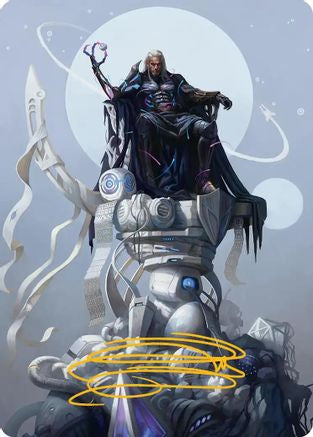 Image of Tezzeret, Cruel Captain Art Card (35/54) (Gold-Stamped Signature) [Edge of Eternities Art Series]