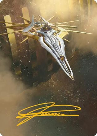 Image of Dawnsire, Sunstar Dreadnought Art Card (Gold-Stamped Signature) [Edge of Eternities Art Series]